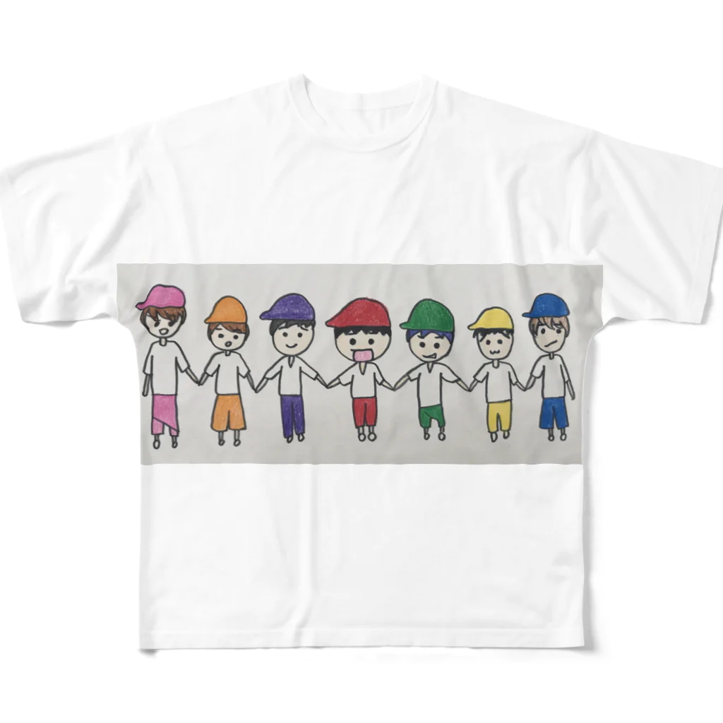 -PAGE-の虹色boys フルグラフィックTシャツ