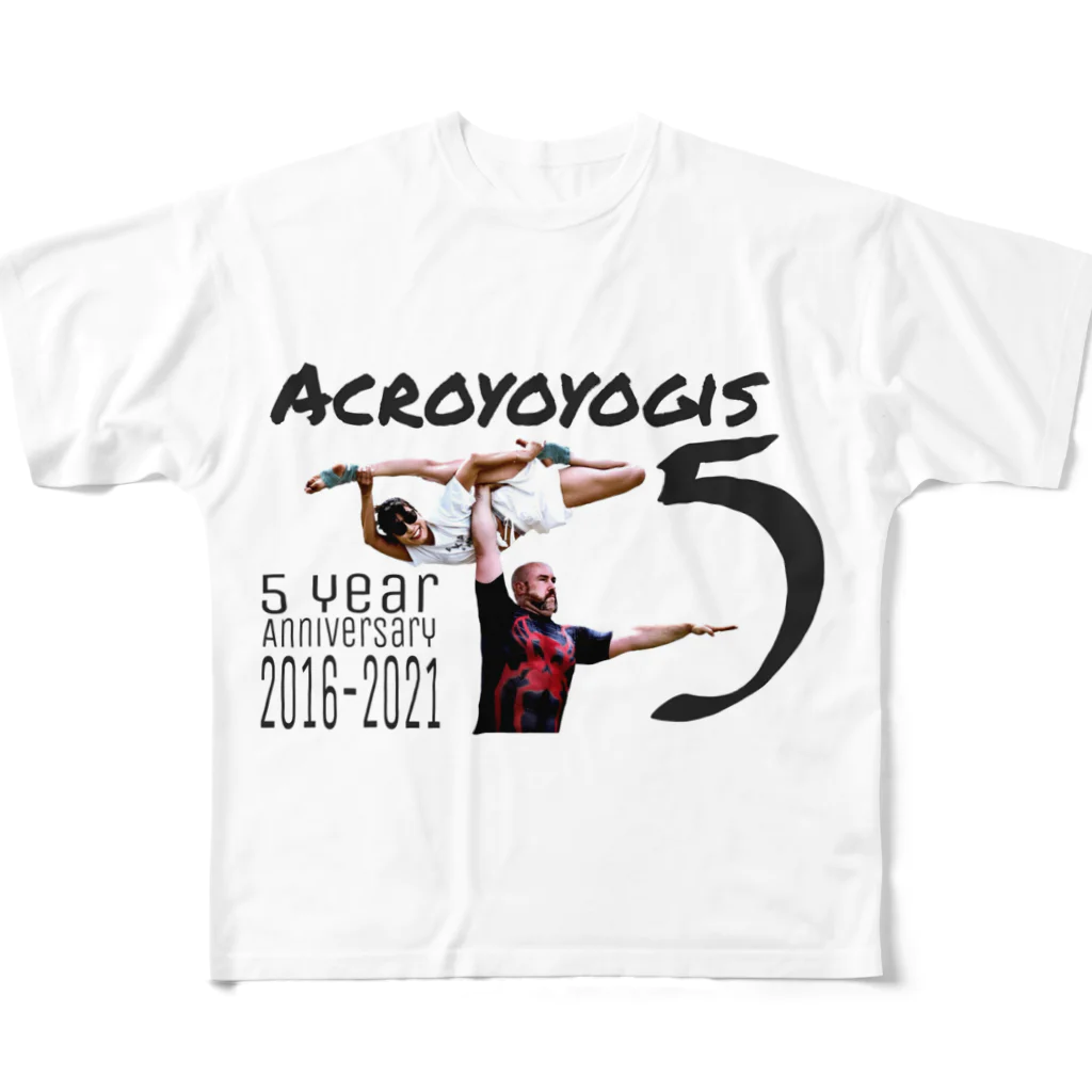 JuggernautCheerのAcroyoyogis 5-year  フルグラフィックTシャツ