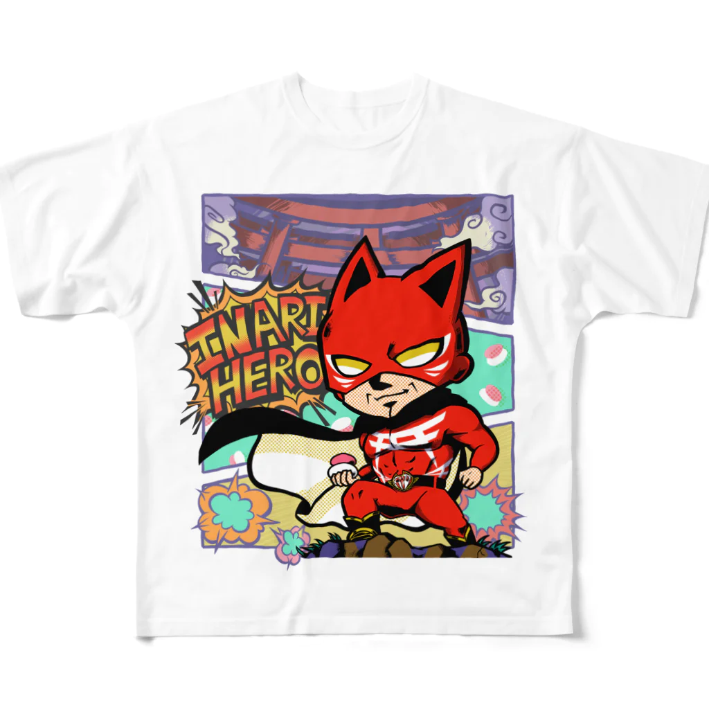 さばのさふぁりのINARI HERO フルグラフィックTシャツ