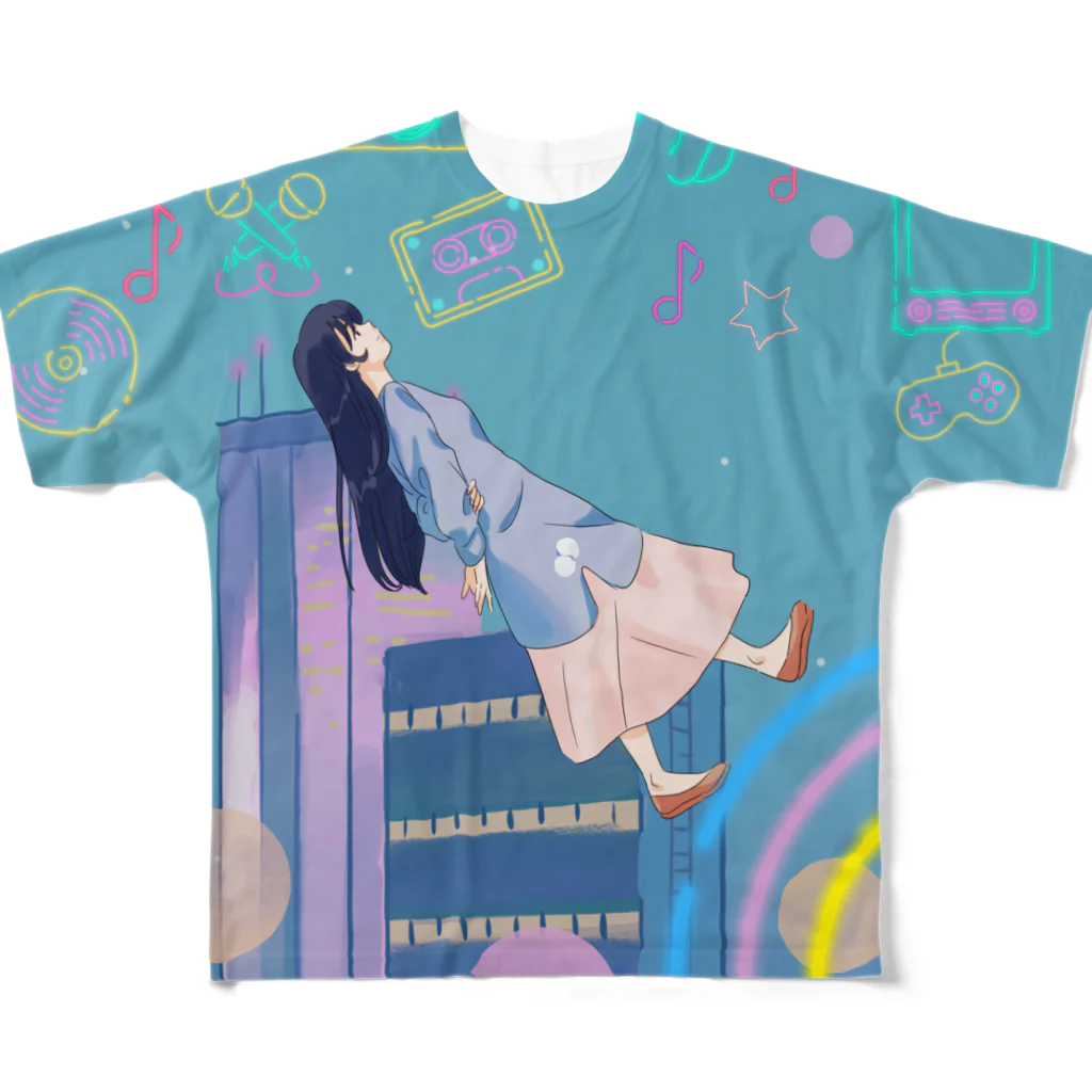 momo_emiのmomo_emi2021 秋 フルグラフィックTシャツ