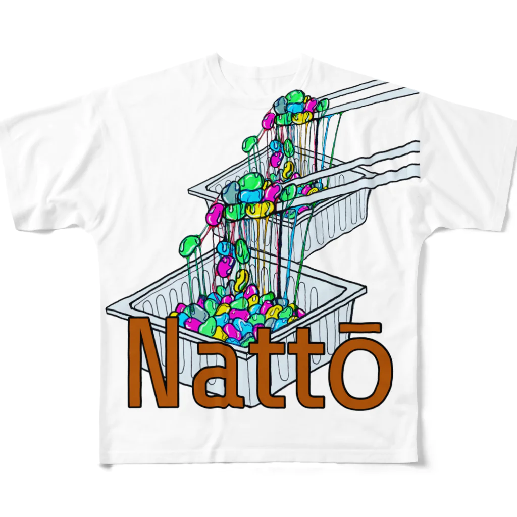 WOIWOIWOIのNattō All-Over Print T-Shirt