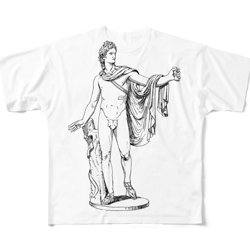 Ikarus ギリシャ神話の芸術のアポロン芸術歌うライト春 All-Over Print T-Shirt