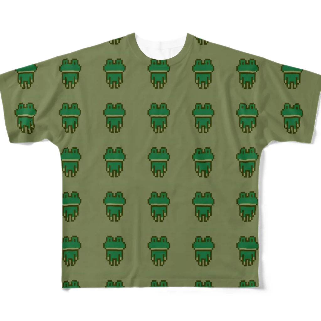 madeathの蛙さん フルグラフィックTシャツ
