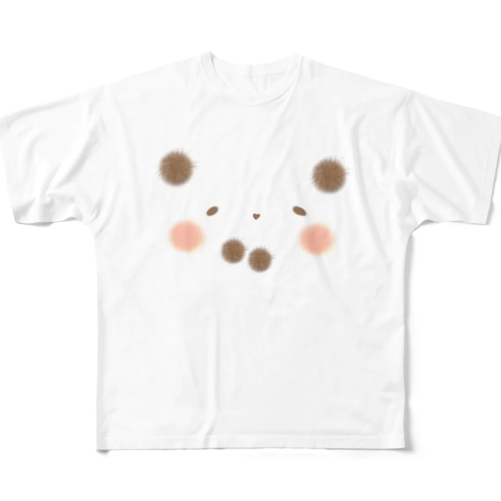 ぱすてらむぎこのシルエットパンダ　(輪郭なしの作品) フルグラフィックTシャツ