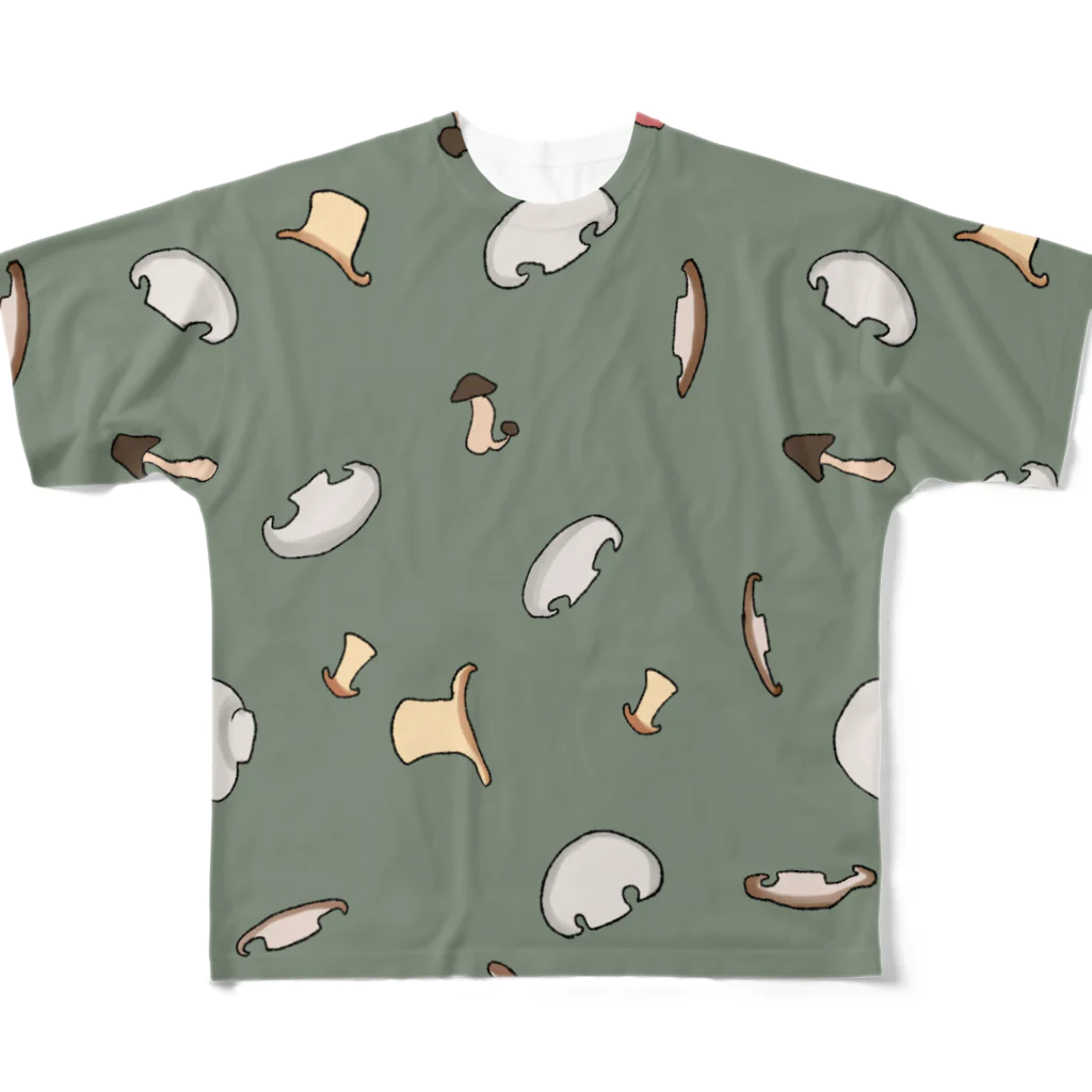 たまちゃん食堂のキノコの悪夢 All-Over Print T-Shirt