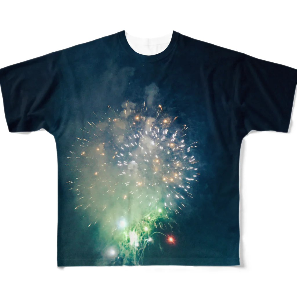 ドラム缶の花火 All-Over Print T-Shirt