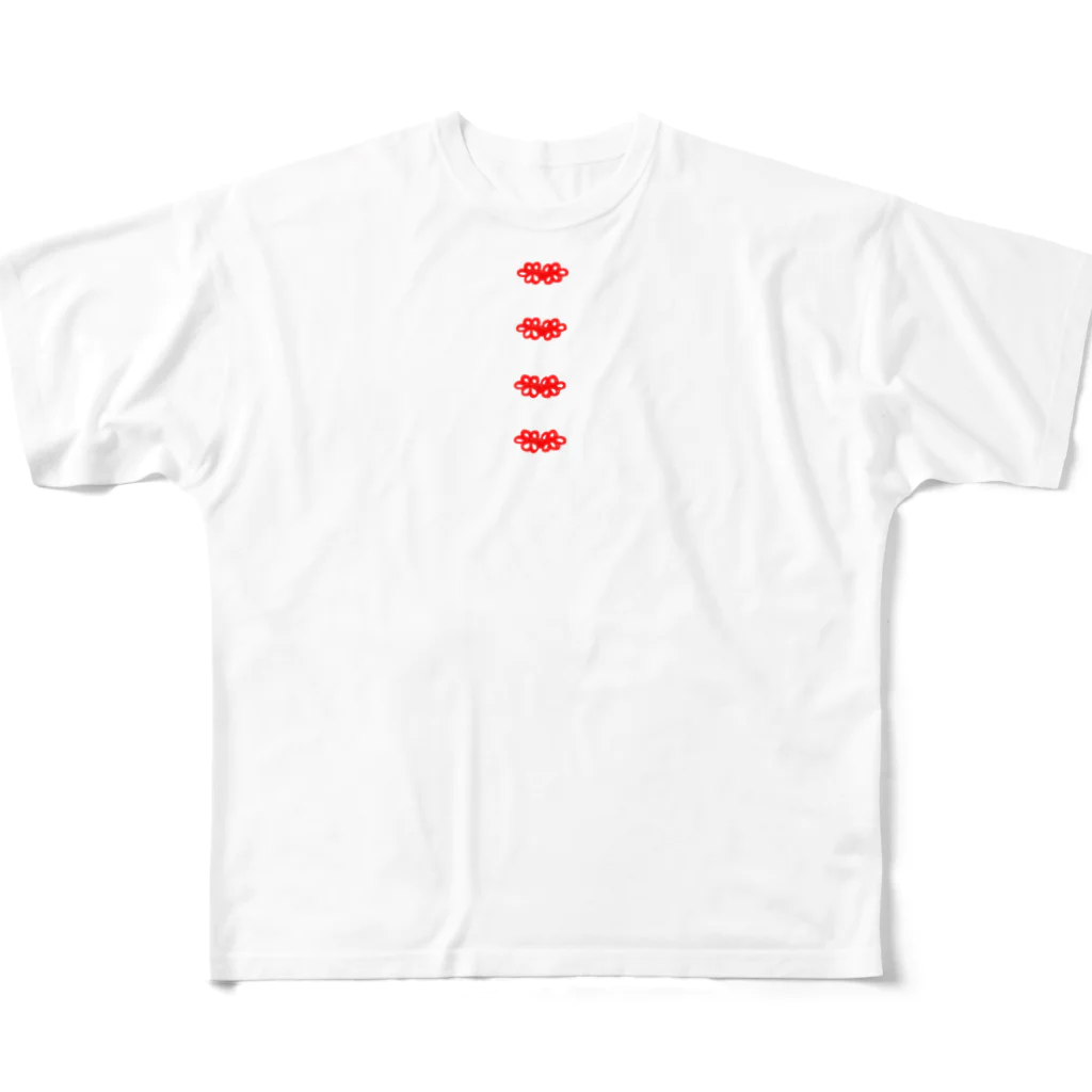 purin goodsのチャイナ　Tシャツ All-Over Print T-Shirt