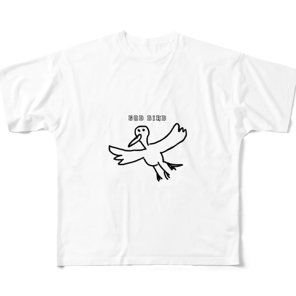 OpapanのGOD BIRD フルグラフィックTシャツ