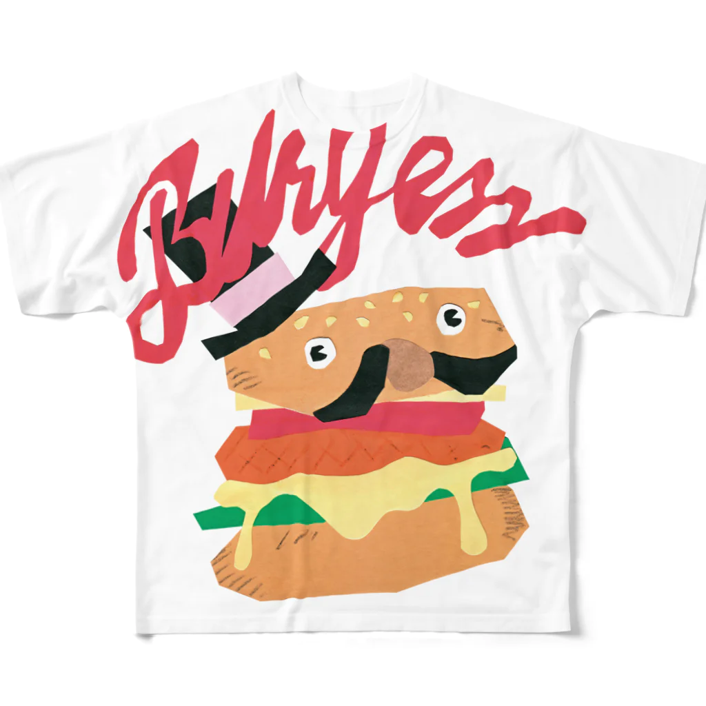 SESTA SHOPのBurgerさん All-Over Print T-Shirt