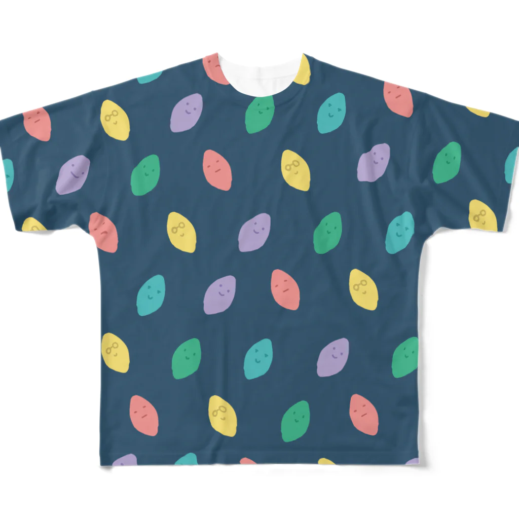 Andiamoのカラフルおいも集団 All-Over Print T-Shirt