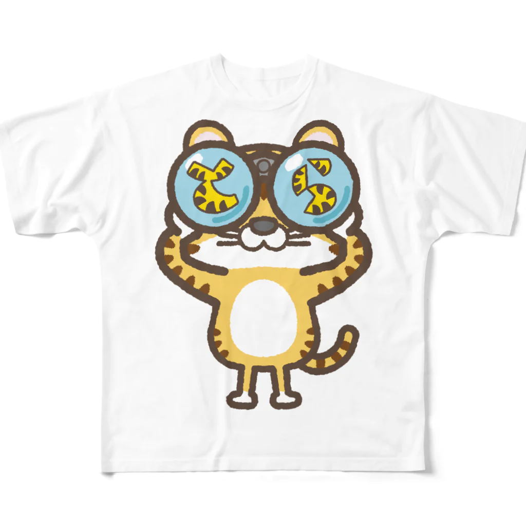 uta9maショップの双眼鏡をのぞく寅さん All-Over Print T-Shirt