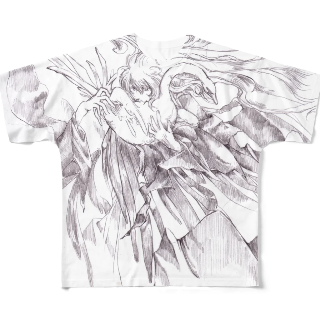 Nanaharaの白鳥と魔法使い All-Over Print T-Shirt