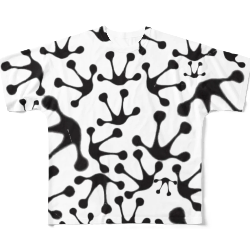 TARORIMOのFrog foot stamp All-Over Print T-Shirt