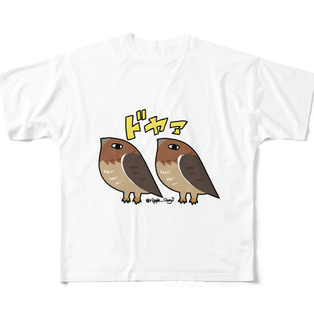 漣猗のドヤァする鷹ズ フルグラフィックTシャツ