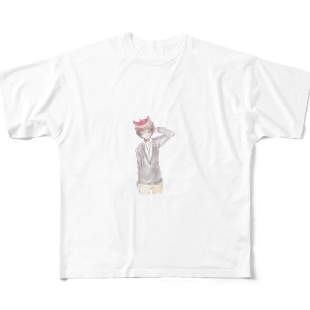寒天(夜空たん)の赤髪シンタローくん All-Over Print T-Shirt