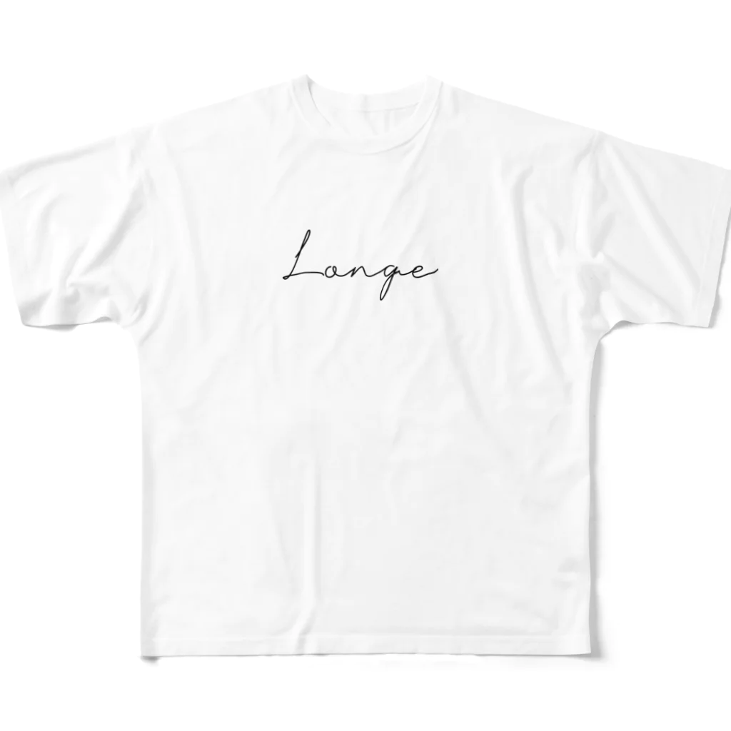 popodesignのロン毛 / Longe フルグラフィックTシャツ