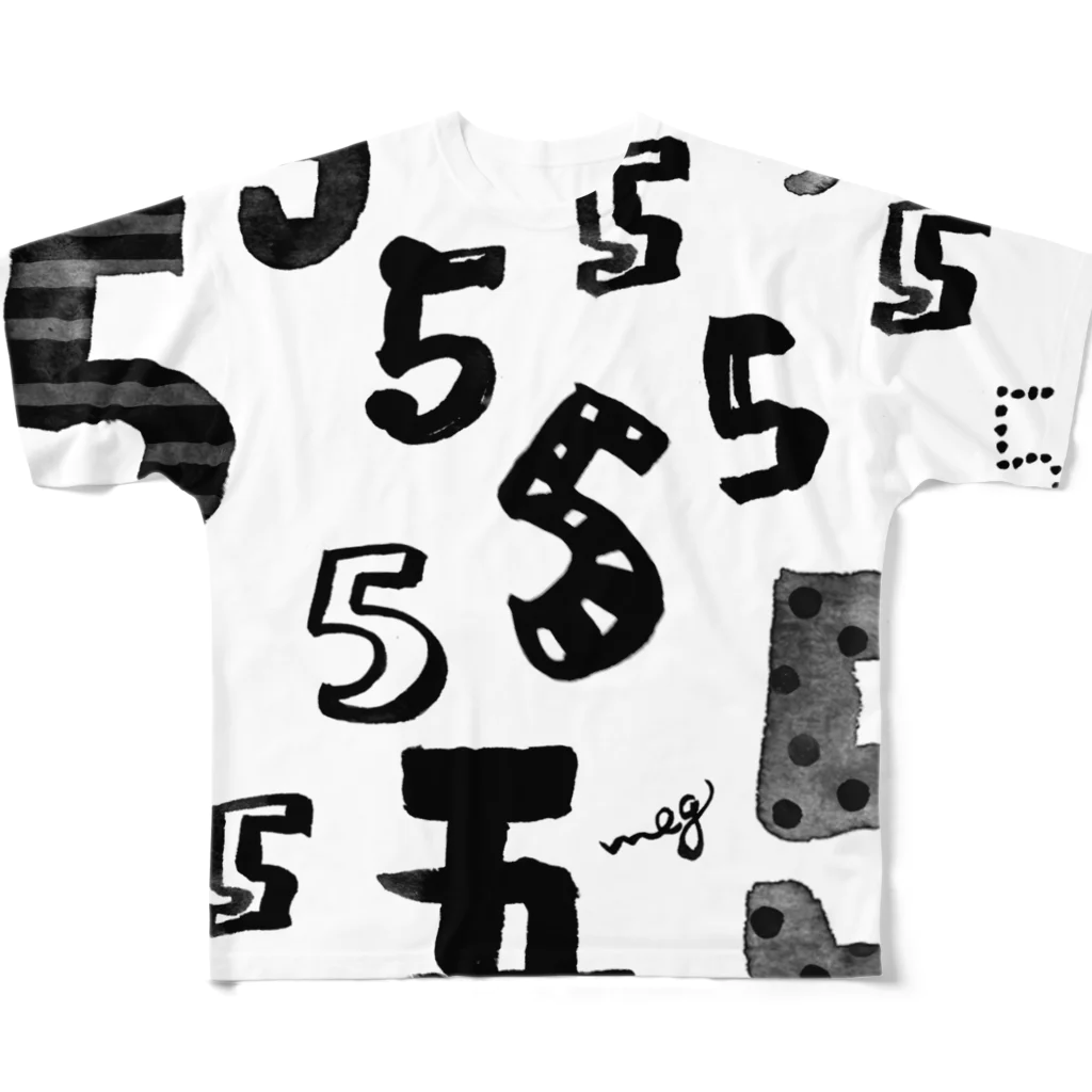 megumiillustrationの５ フルグラフィックTシャツ