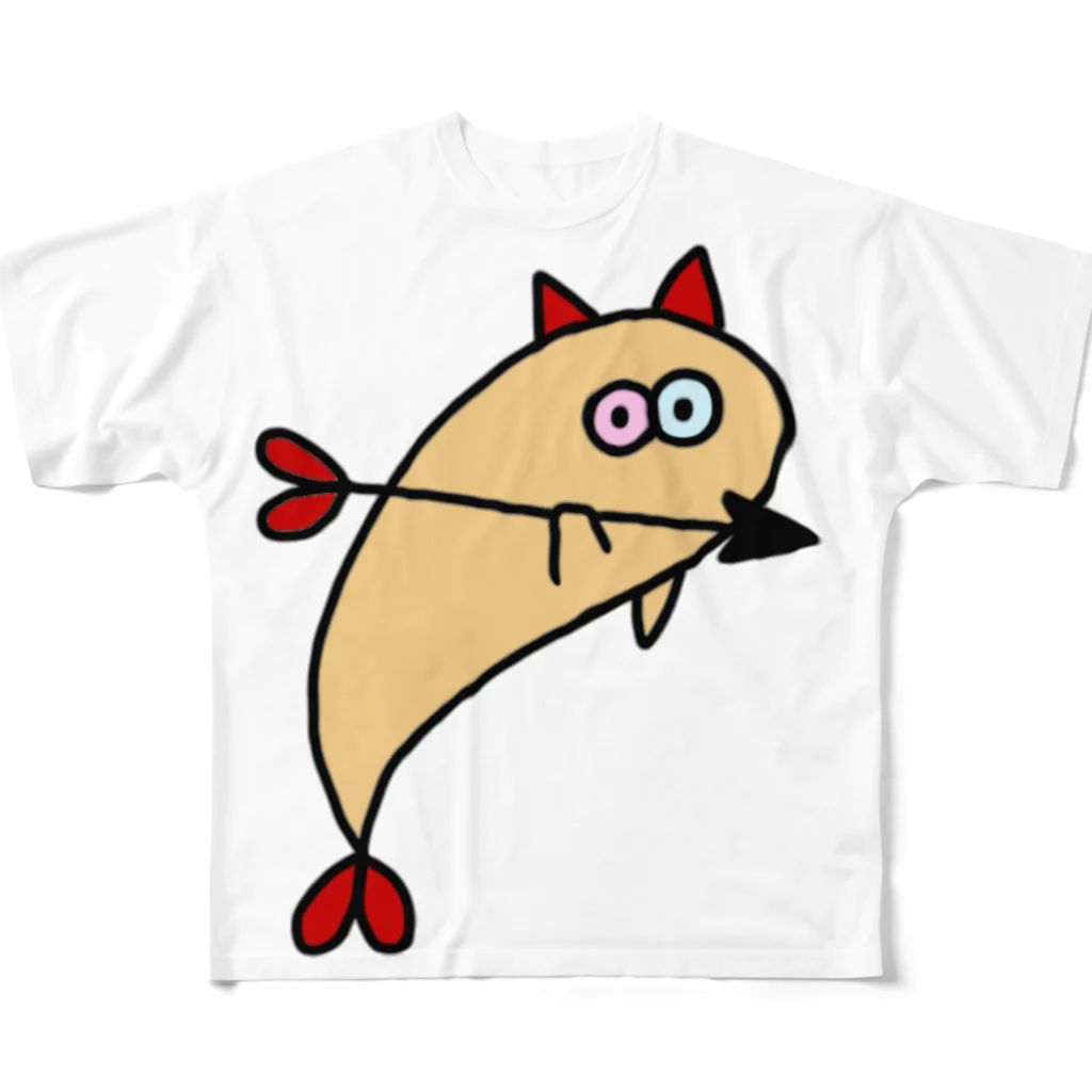 shrimp catのshrimp cat  フルグラフィックTシャツ