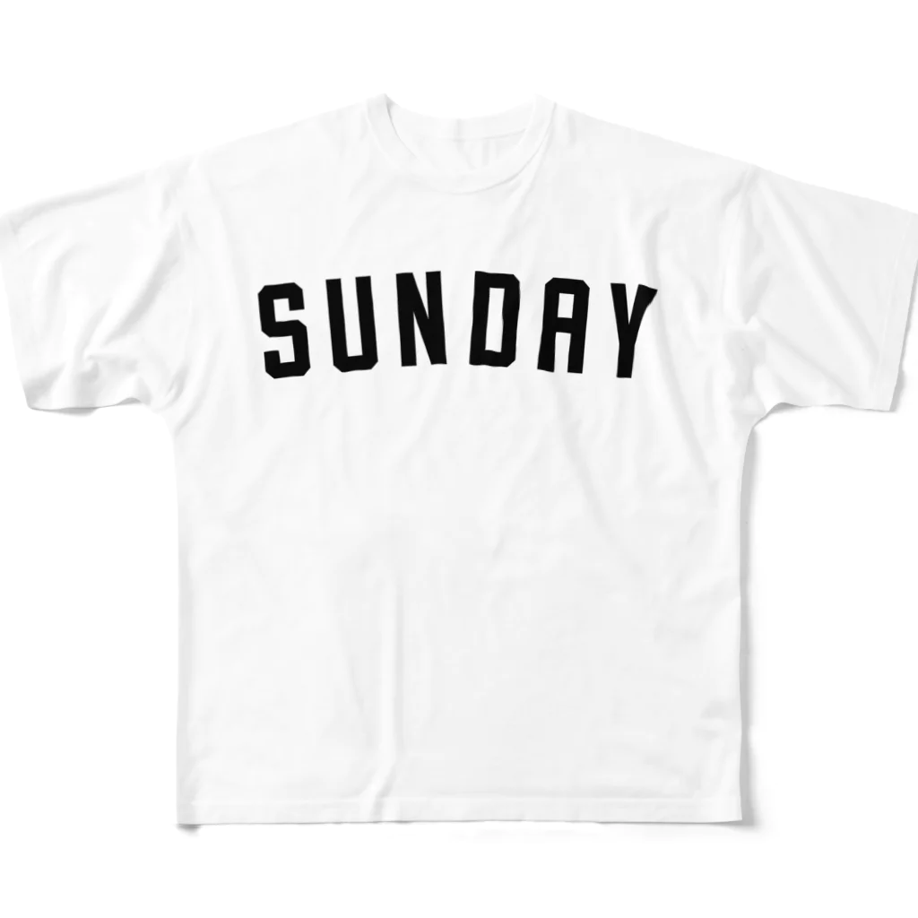 popodesignのSUNDAY All-Over Print T-Shirt