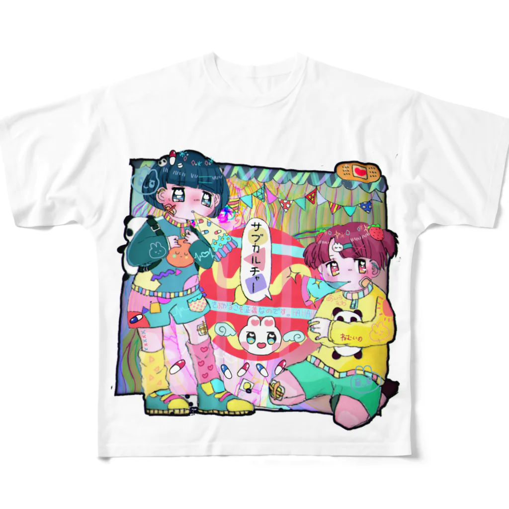 あきかんのゆめかわいいとサブカル All-Over Print T-Shirt