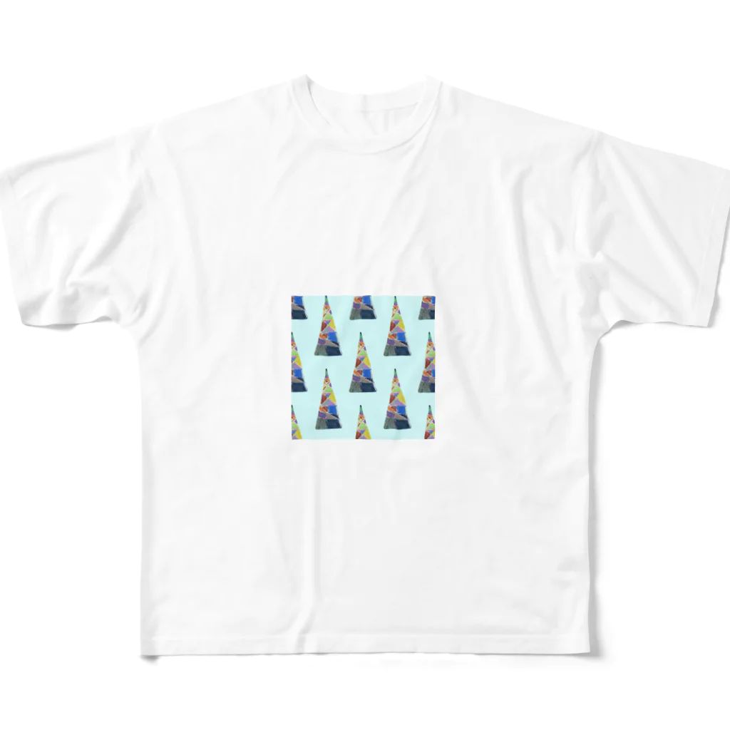 Hummingbirdのカラフルタワー All-Over Print T-Shirt