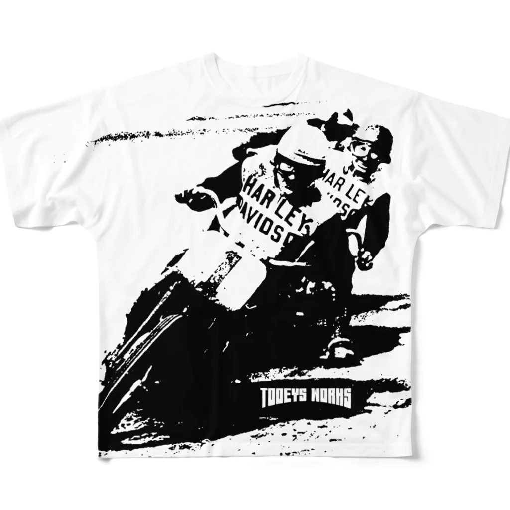 TOOEYS WORKSのvintage-dart-track-t フルグラフィックTシャツ