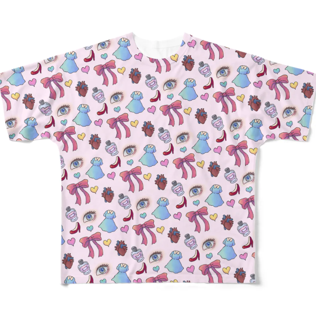 花園のおんなのこ All-Over Print T-Shirt