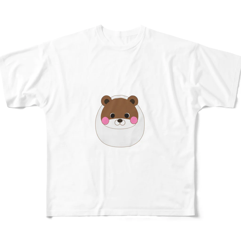 まんまるのくまたまご フルグラフィックTシャツ