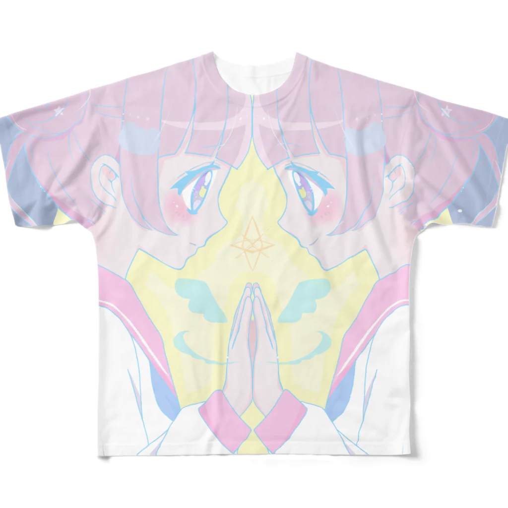 天の河ちゃるんの鏡の魔法、 All-Over Print T-Shirt