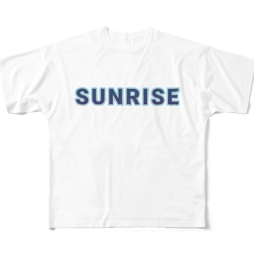 ロゴTシャツのひよこ堂のSUNRISE サンライズ ロゴ Tシャツ フルグラフィックTシャツ