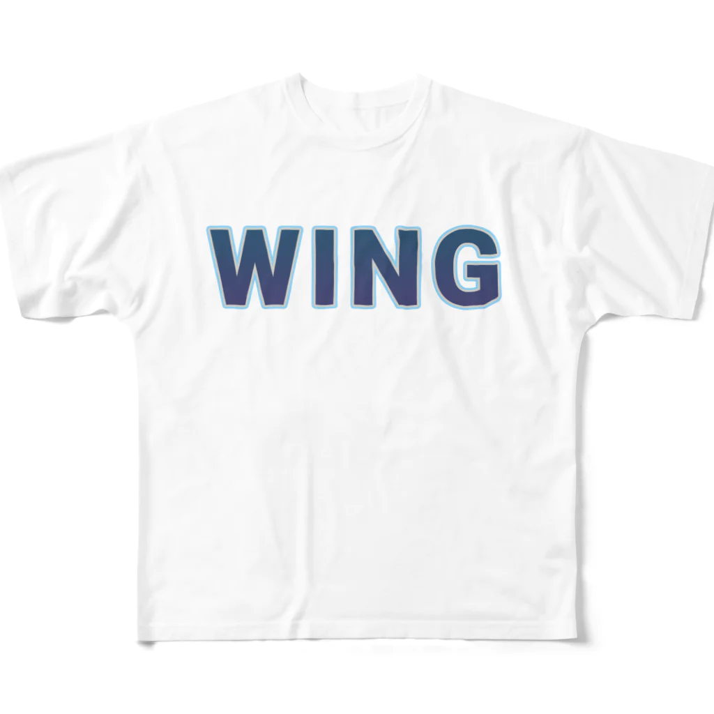 ロゴTシャツのひよこ堂のWING ウイング ロゴ Tシャツ フルグラフィックTシャツ