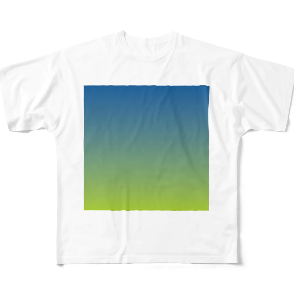 SONAEのBLUE×GREEN GRADATION フルグラフィックTシャツ