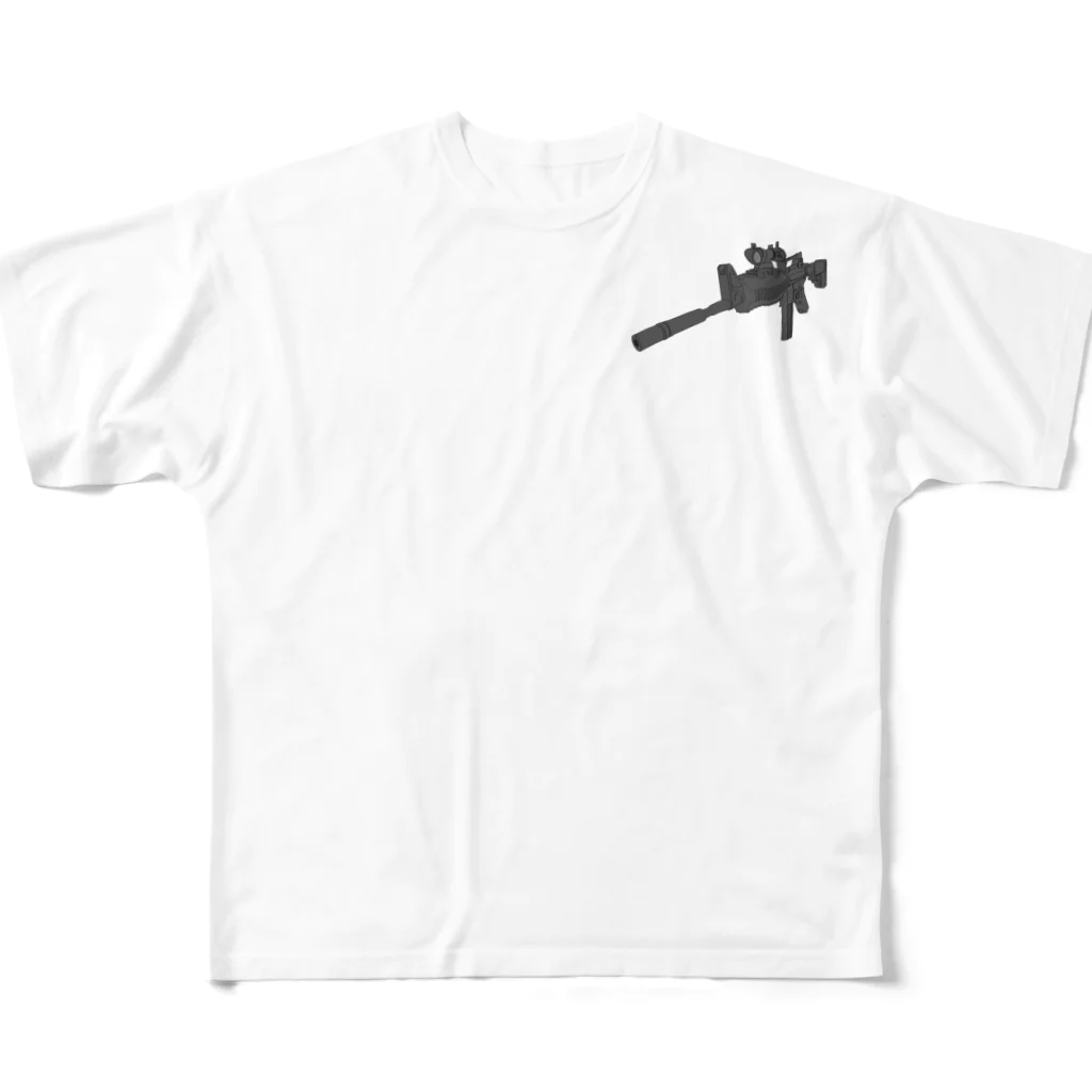 Military Casual LittleJoke の3D-M4 フルグラフィックTシャツ