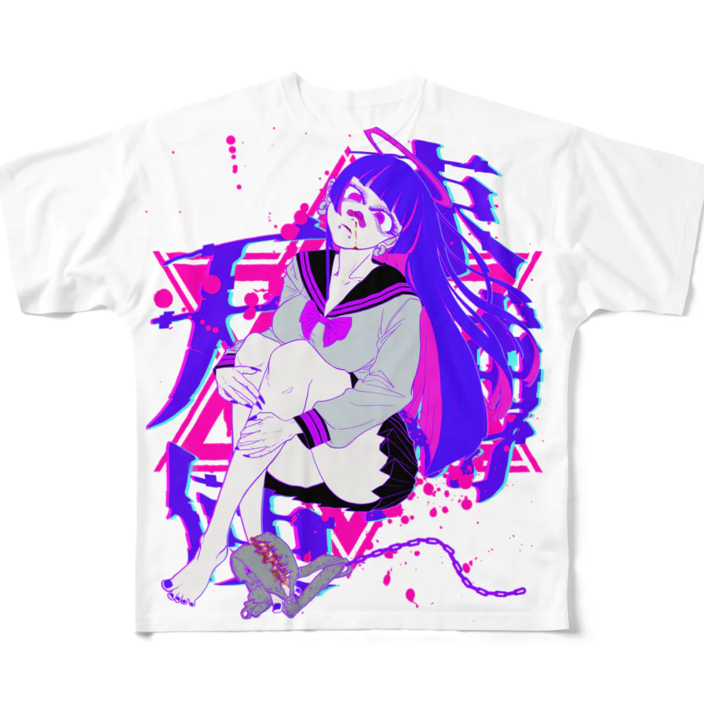 エゴイスト乙女の「束縛天使ちゃん」 All-Over Print T-Shirt