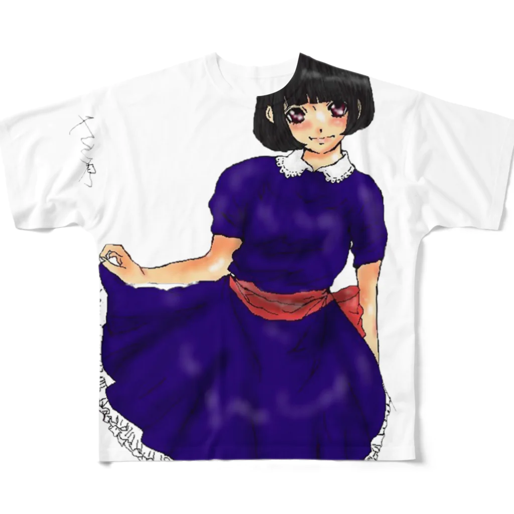 くそくずさくたろさんのあおいちゃん フルグラフィックTシャツ