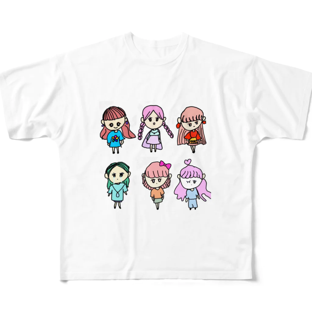 ♡シュガールズ♡の♡シュガールズ♡ フルグラフィックTシャツ