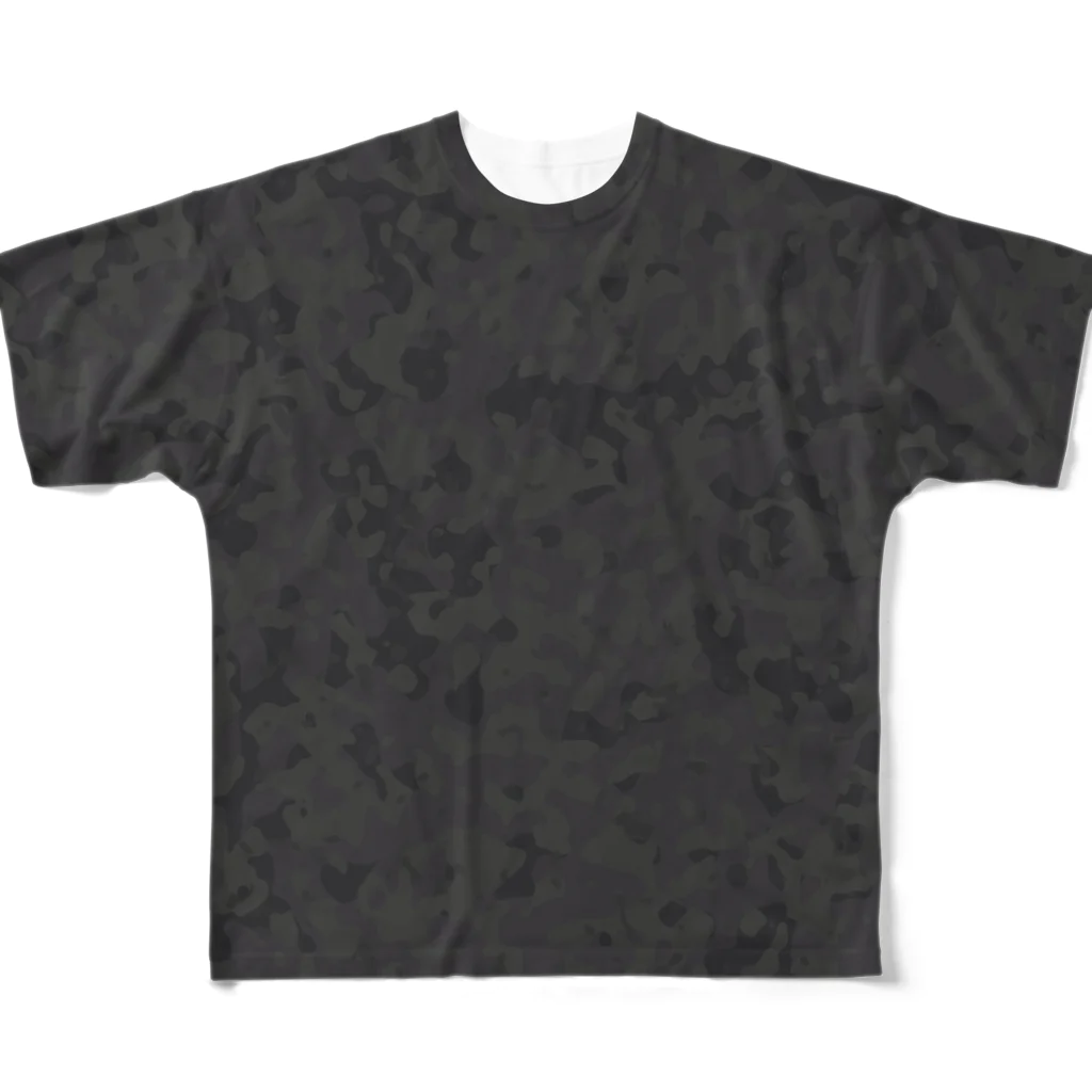 Military Casual LittleJoke のCamo NightCamp 夜用迷彩 サバゲー装備 All-Over Print T-Shirt