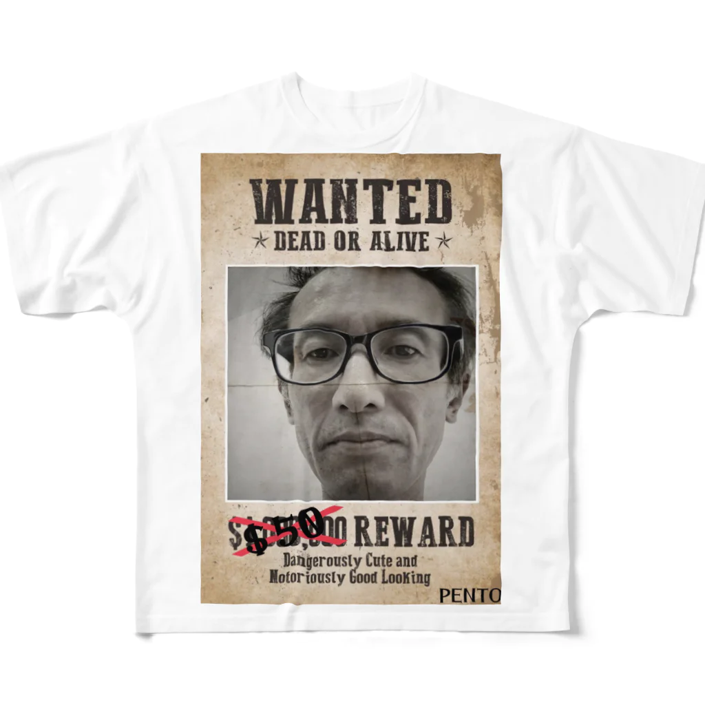 Mr.レインボーのwanted pento フルグラフィックTシャツ