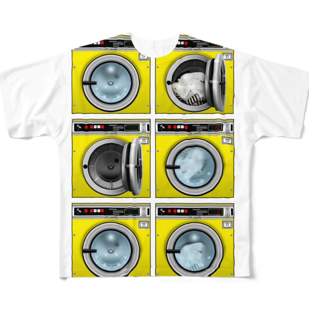 TOMOKUNIのコインランドリー Coin laundry【２×３】 フルグラフィックTシャツ