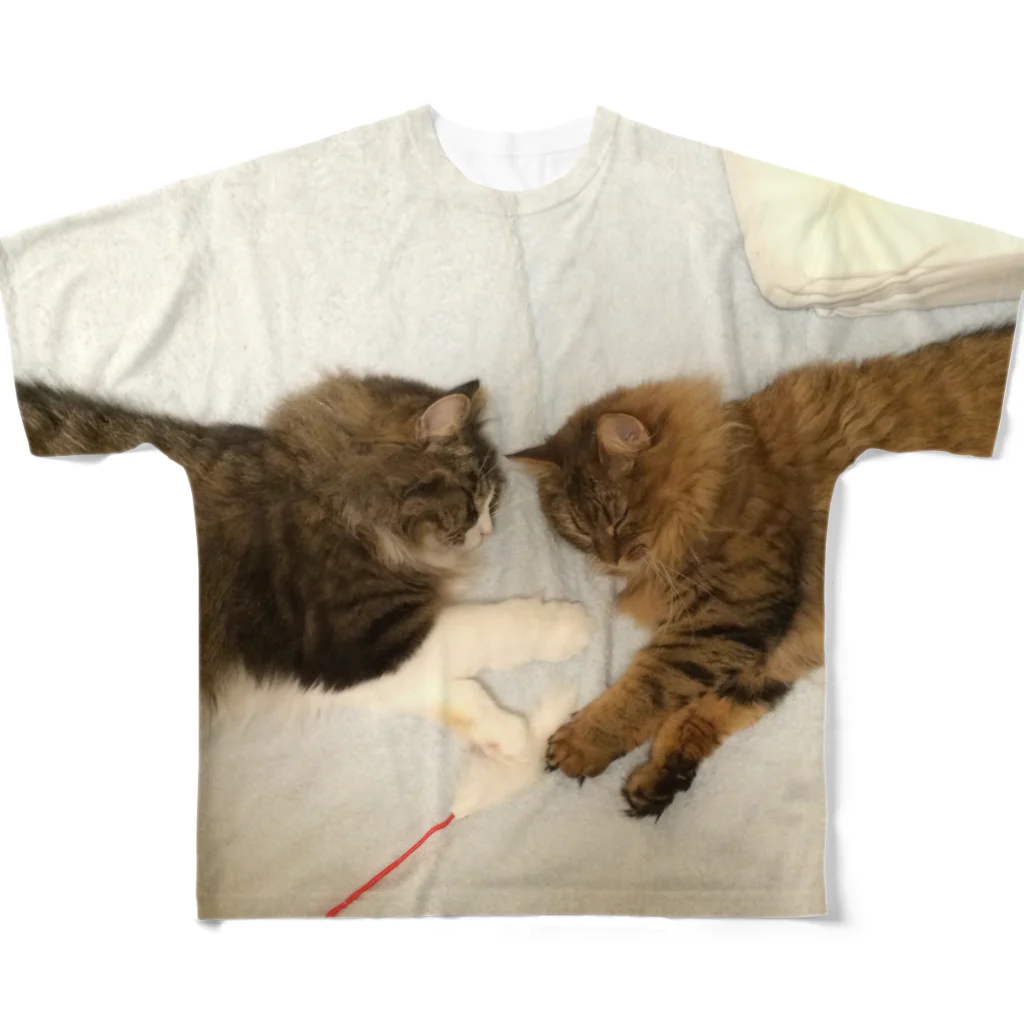 朝市の寝てる All-Over Print T-Shirt