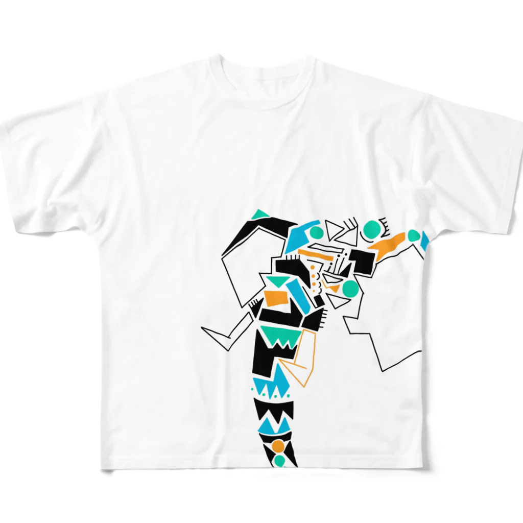 あじさいのエレファント All-Over Print T-Shirt