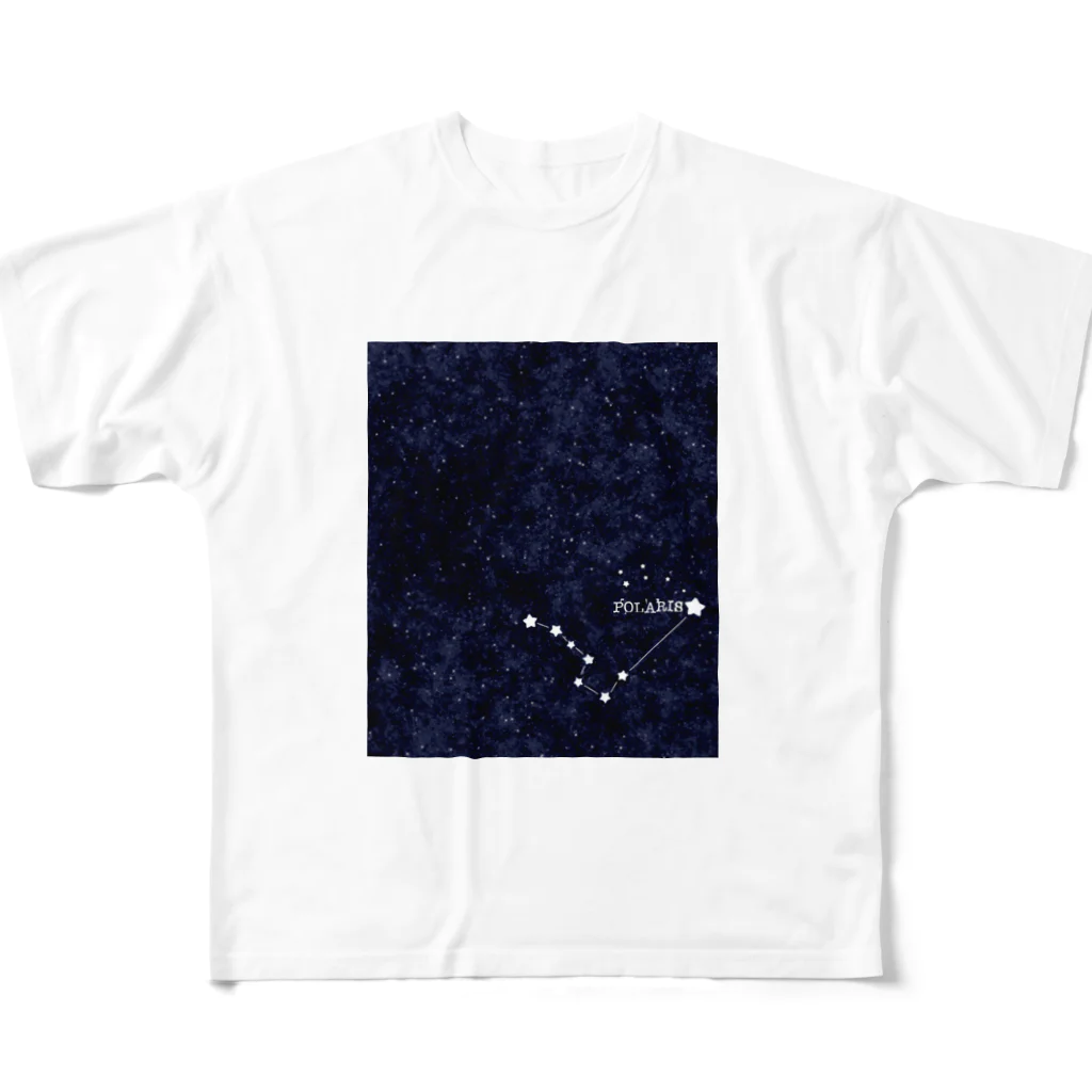 Polarisの夜空に輝くPOLARIS フルグラフィックTシャツ