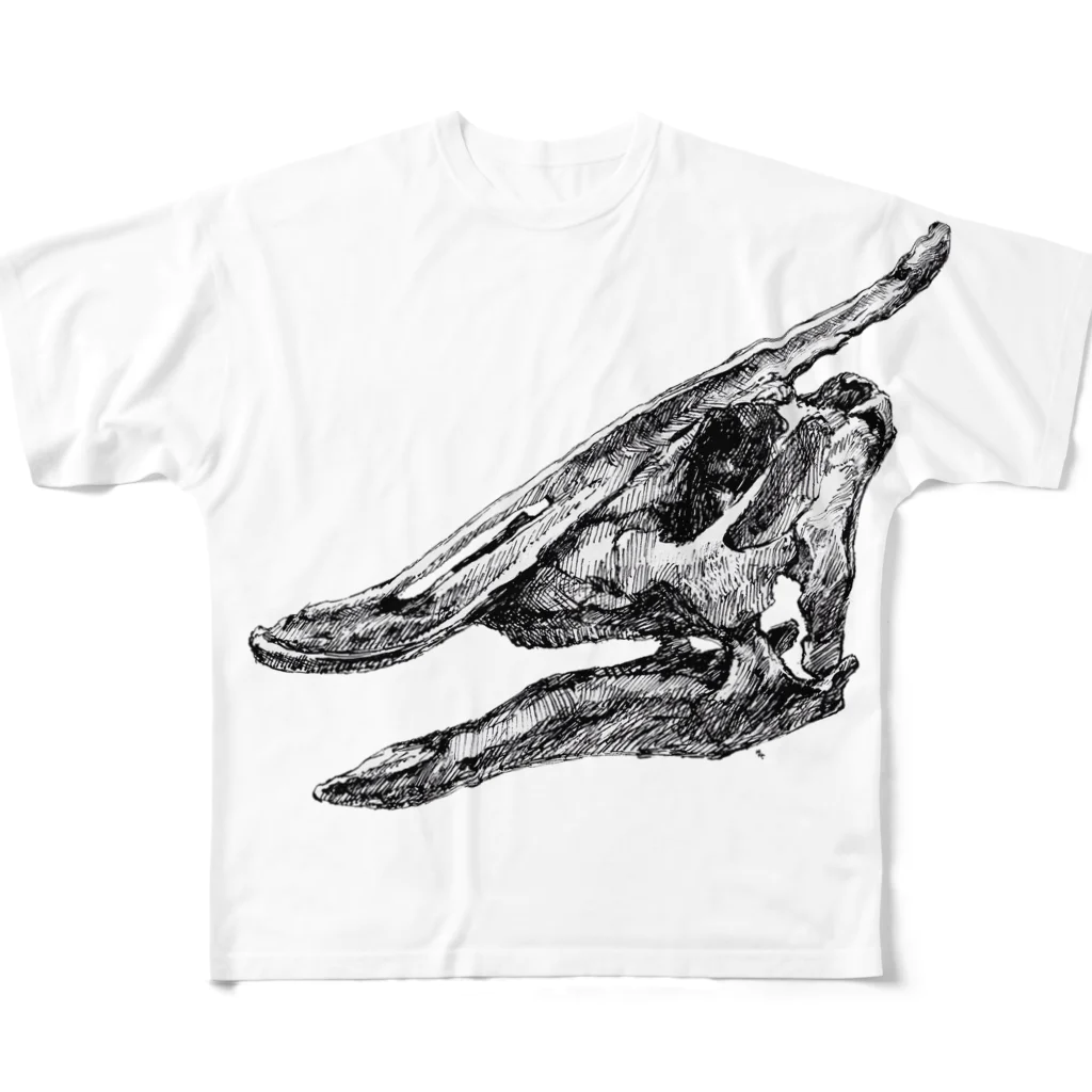 segasworksのサウロロフスの頭の骨 All-Over Print T-Shirt