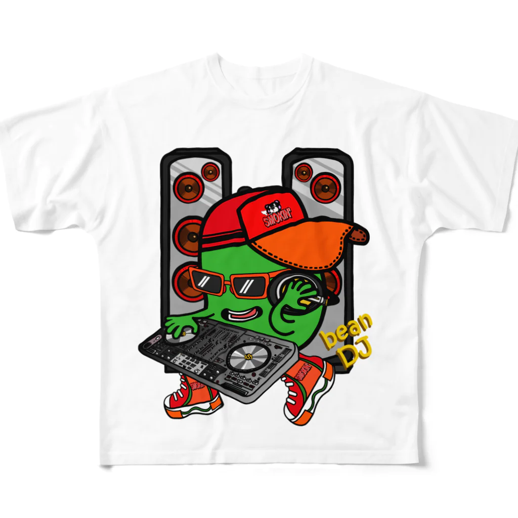 オリジナルデザインTシャツ　SMOKIN'のBean DJ フルグラフィックTシャツ