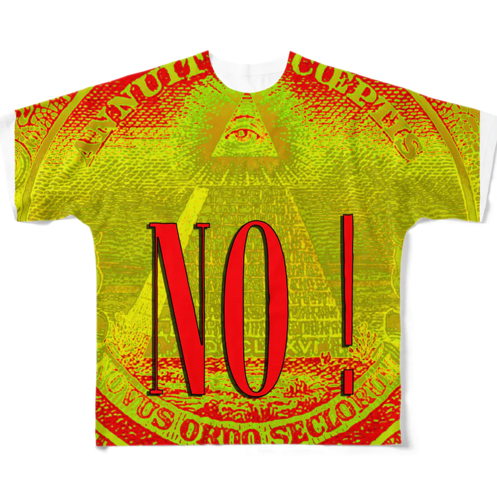 PALA's SHOP　cool、シュール、古風、和風、のNO！ All-Over Print T-Shirt