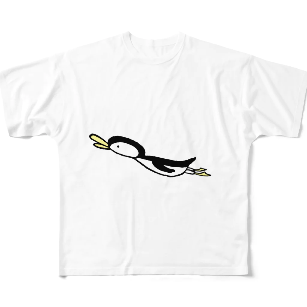 空とぶペンギン舎のFlying Penguins All-Over Print T-Shirt