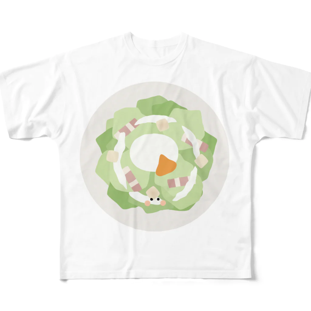 cotton-berry-pancakeのシーザーサラダちゃん フルグラフィックTシャツ