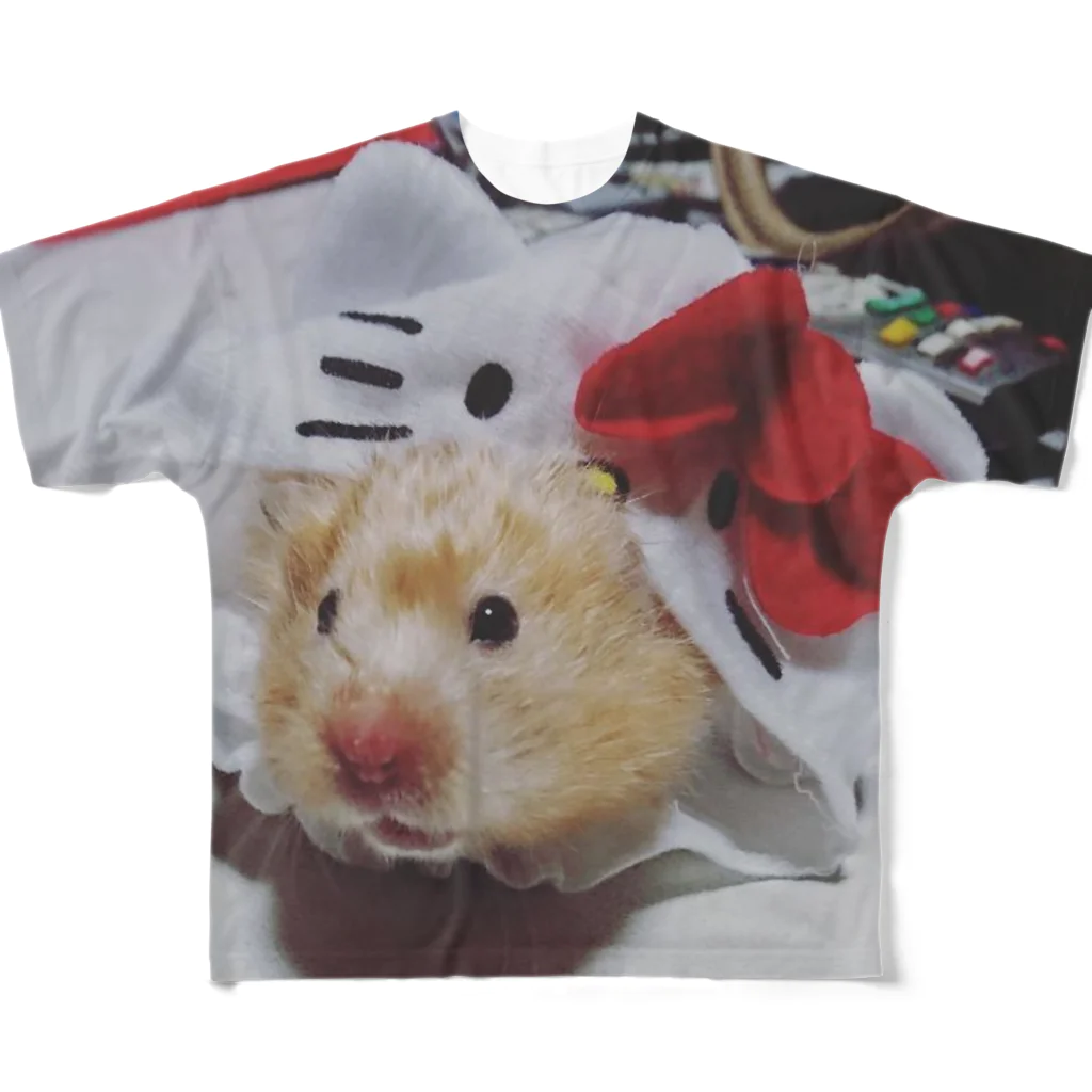 sayaのきなこおめかしキティ フルグラフィックTシャツ