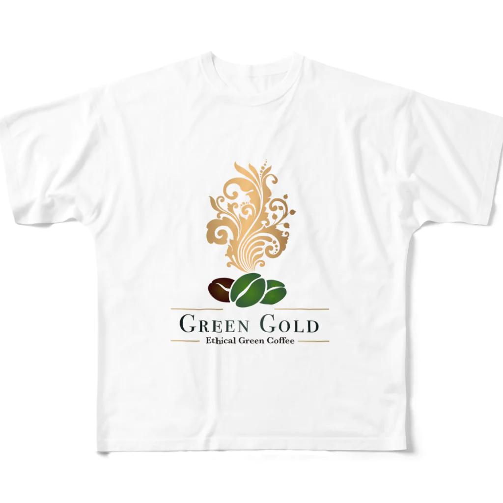 グリーンコーヒー『GREEN GOLD』のグリーンゴールド フルグラフィックTシャツ