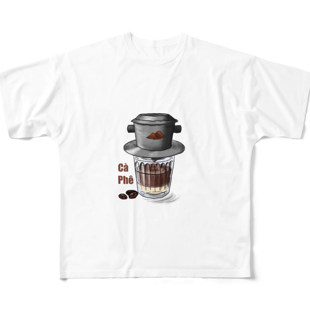 愛ベトナムのベトナムコーヒー All-Over Print T-Shirt